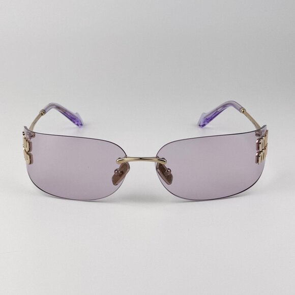 Miu Miu Women’s Rectangle Sunglasses – Gold Pink Model MUA51S | Color ZVN90O main image 9
